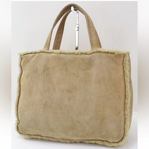 CHANEL Beige Shearling Tote